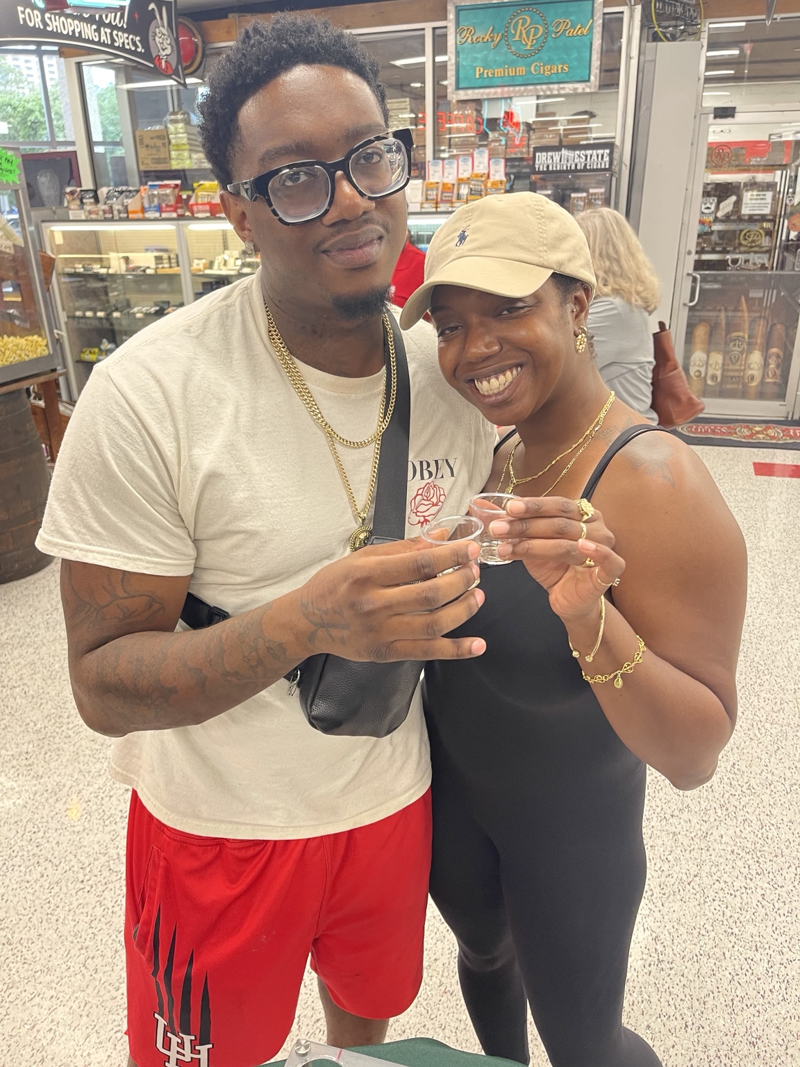 Guest enjoying a guided in-store sample