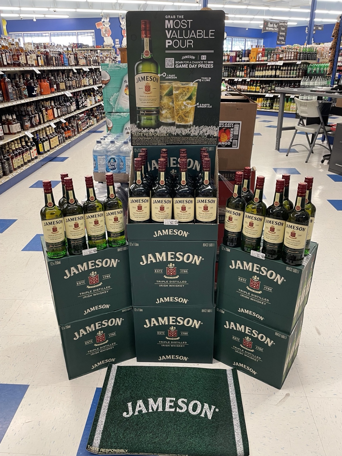 Jameson retail display built in store