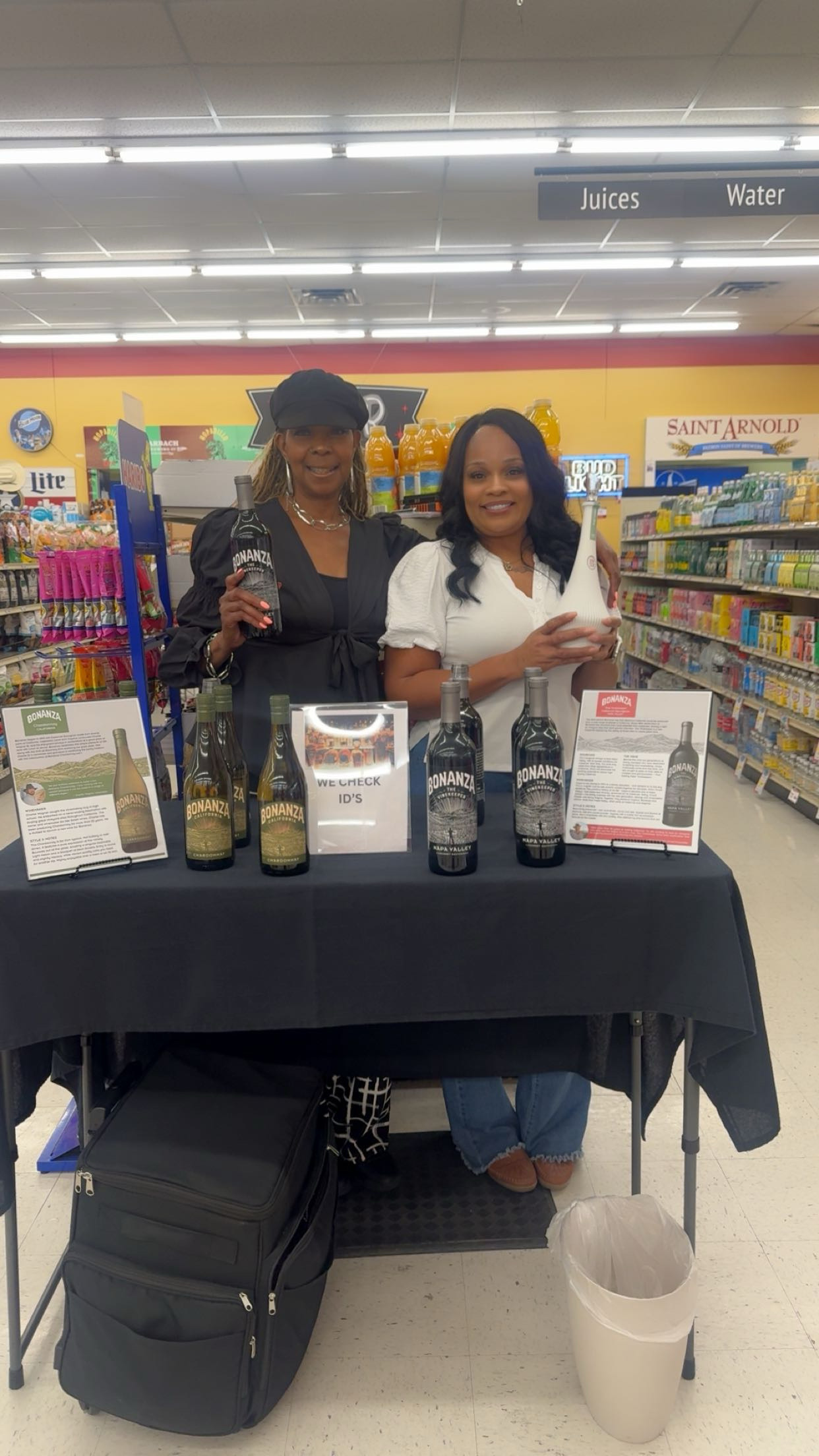 Two brand ambassadors conducting an in-store tasting